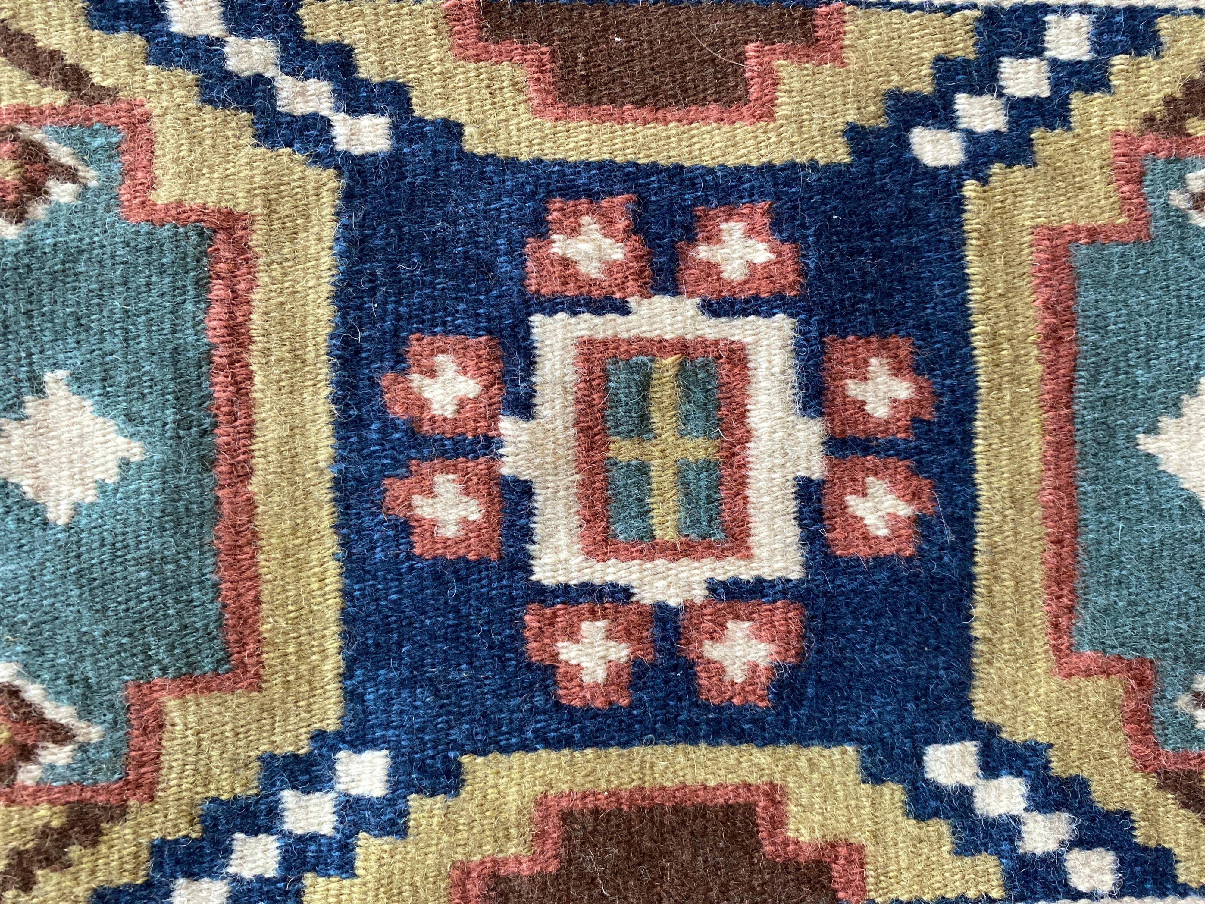 Tapisserie Röllakan artisanale suédoise, Suède, 19e siècle