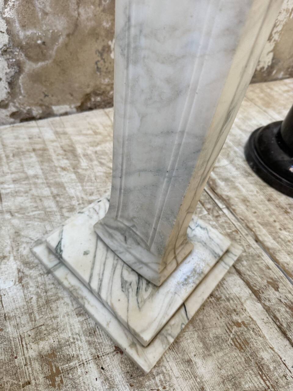 Set of 4 marble columns or pedestals.
