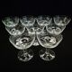 Set of 9 champagne glasses with arabesque motifs