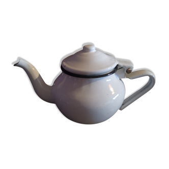Enamelled metal teapot from the 1960s/1970s