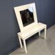 Vintage french console in lacquered wood with mirror, 1980s