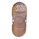 Table Basse Ancienne Guyane Bois Exotique Sculpté Pieds Pliables Vinta