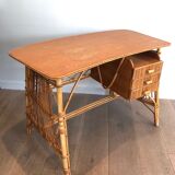 Rattan desk around 1970
