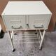 Vintage storage unit, 8 lockers, industrial design in metal