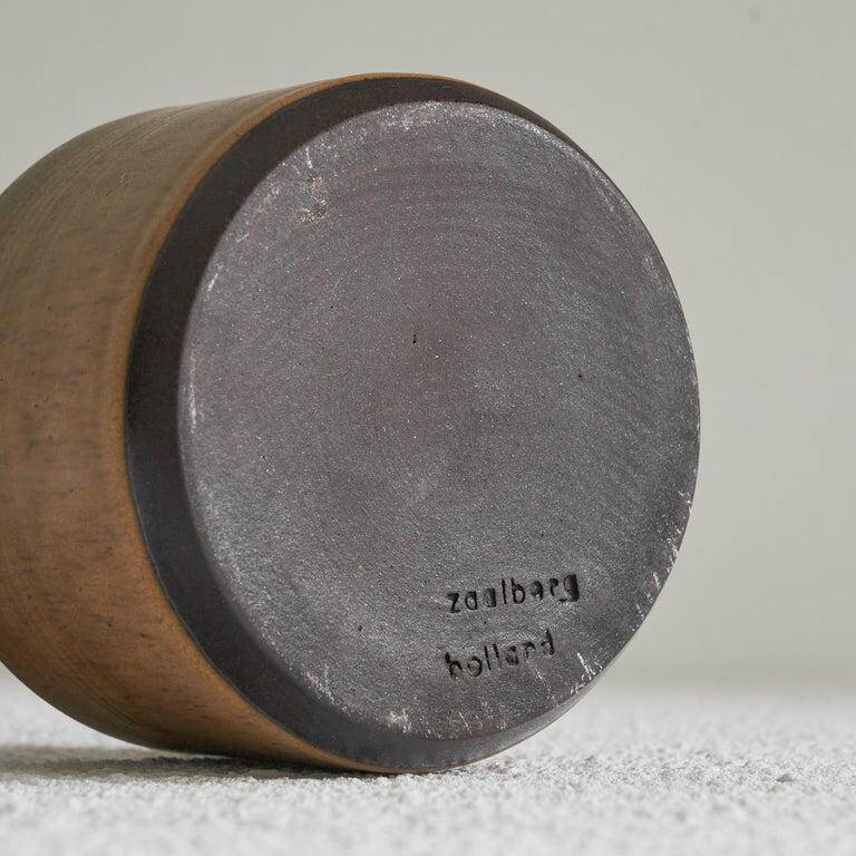Meindert Zaalberg Studio Pottery 'Stop' boîte avec couvercle 1962