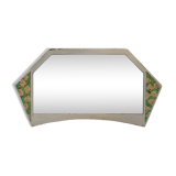 Beveled hexagonal mirror shabby chic style 79 x 42 cm