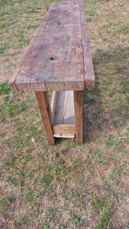 Old oak workbench