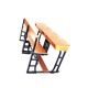 Large wooden school desk on wheels with desk flap, great for catering or the office