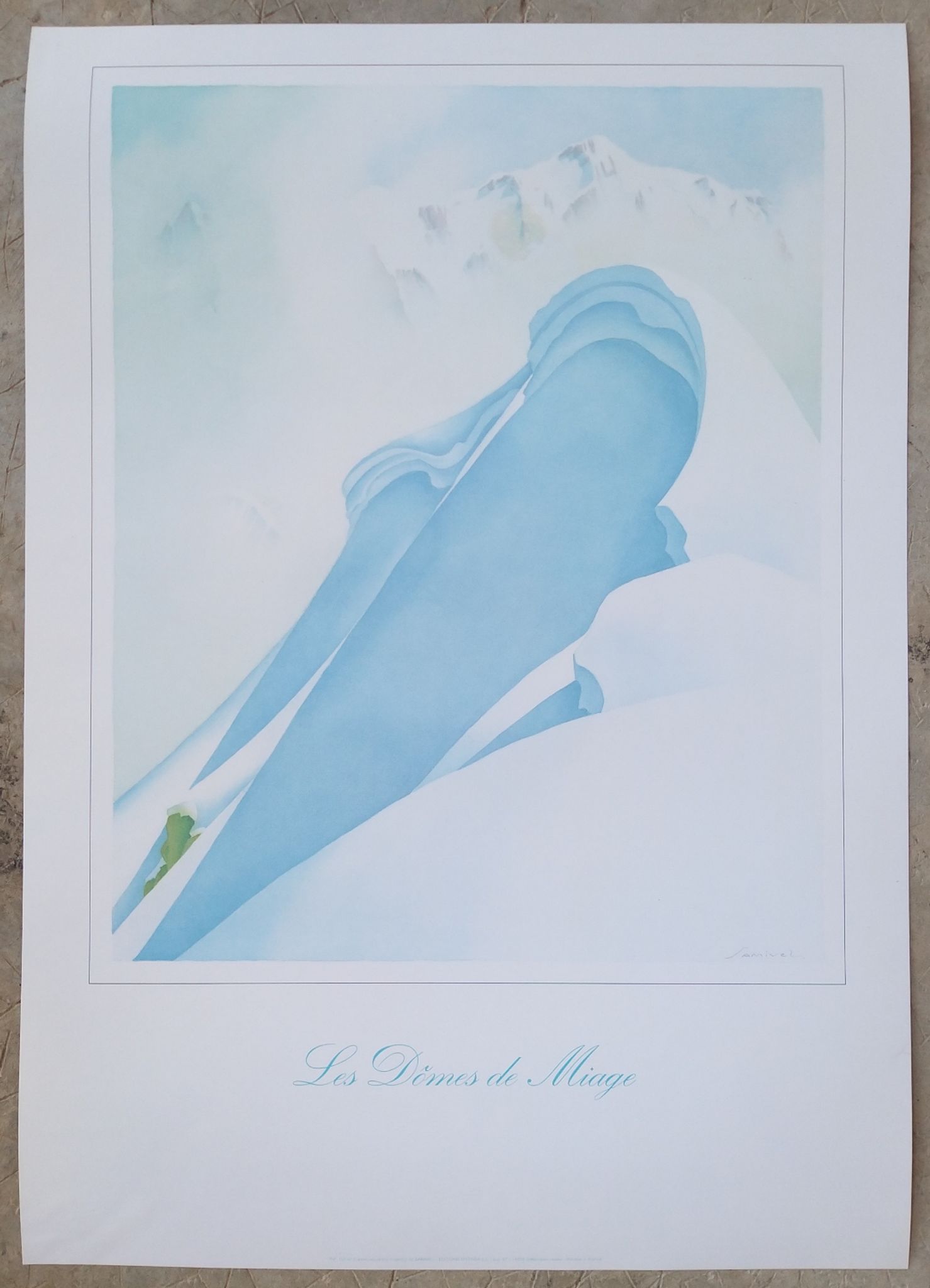 Affiche originale  Samivel "Chamonix Dômes de Miage" 1980