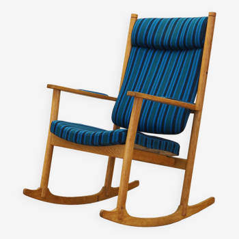 Rocking chair en chêne, design danois, années 1970, designer : Kurt Østervig, fabricant : Slagelse