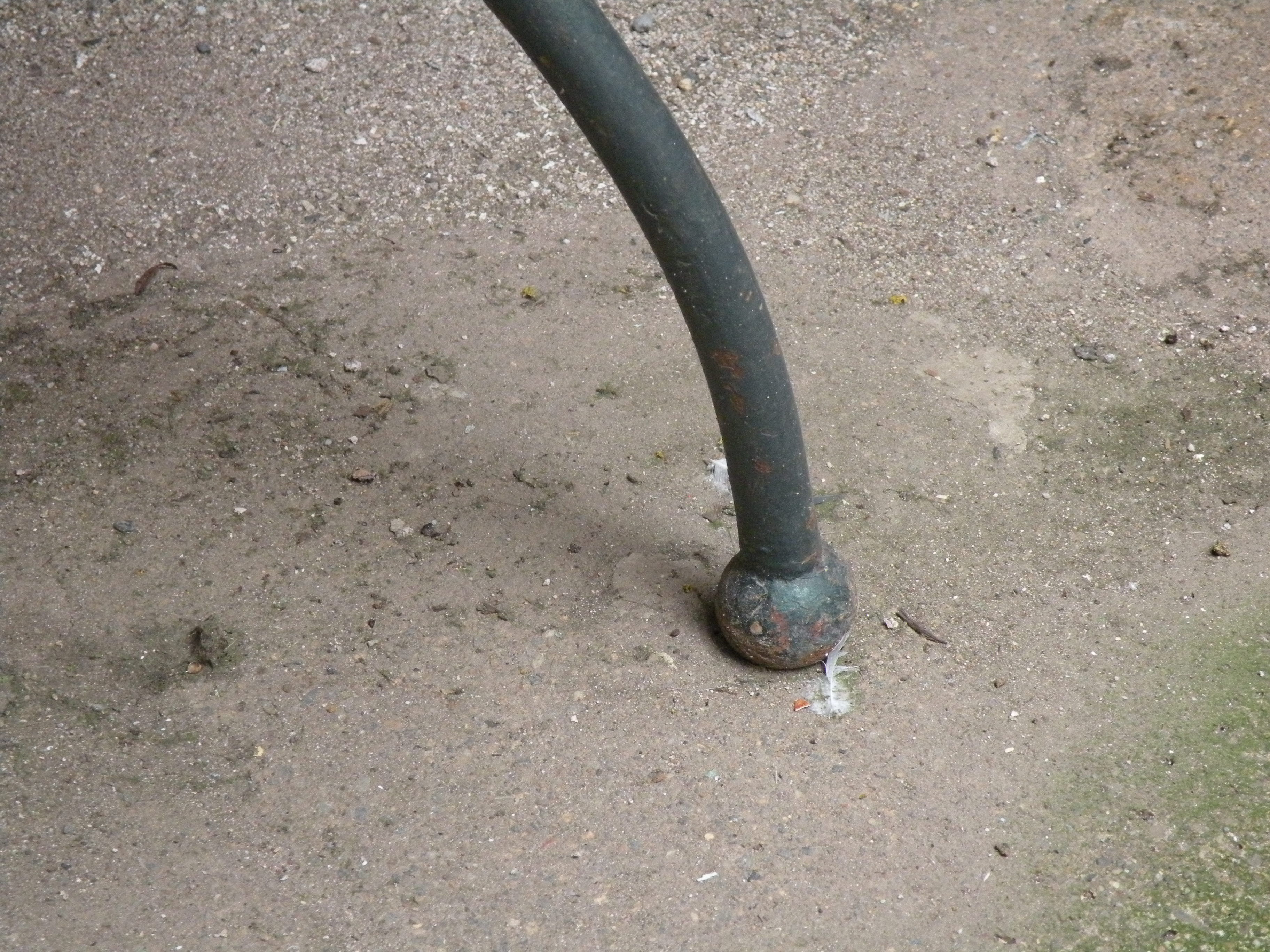 Outdoor round table, garden year 1950