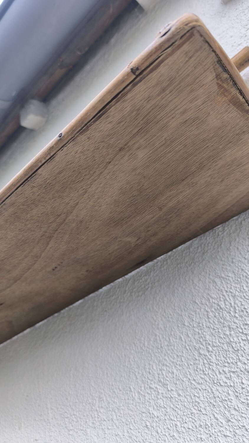 Vintage rattan wall shelf