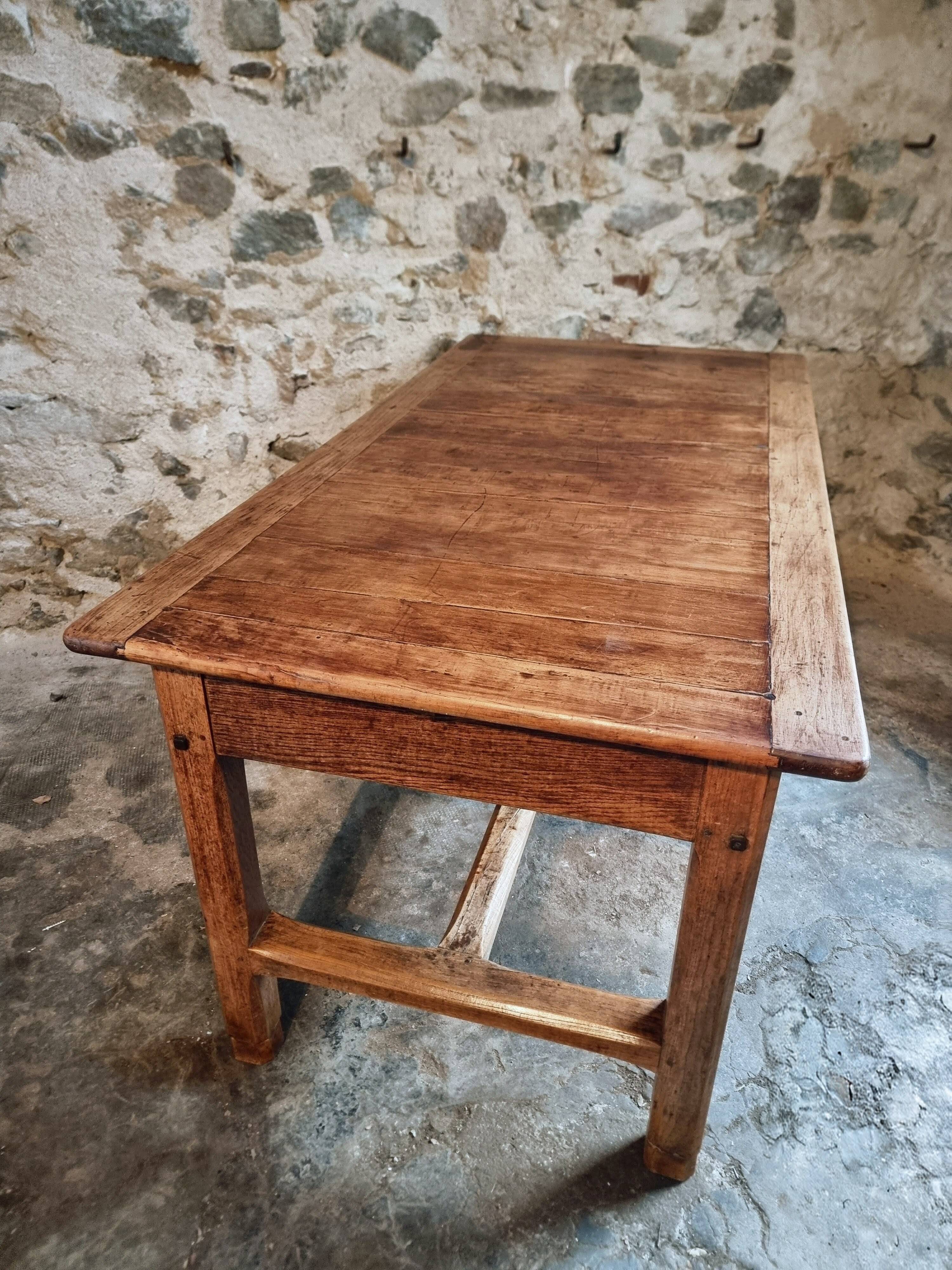 Antique French farmhouse dining table – Walnut work table, late 19th century