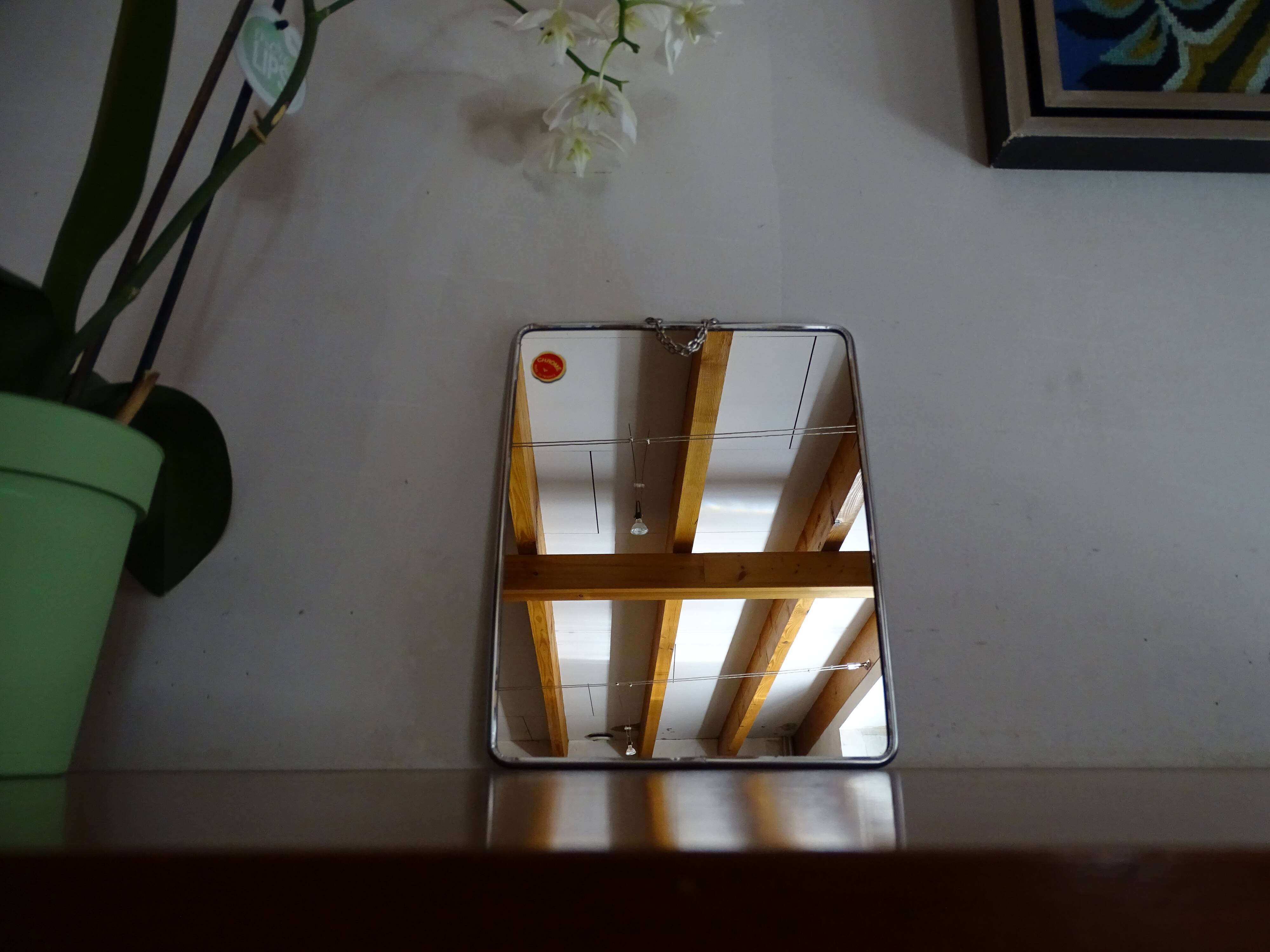Barber mirror 29 x 23 vintage 1960