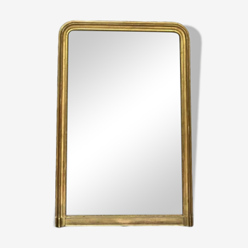 Miroir ancien Louis Philippe doré à la feuille d’or 146,5cm/98,5cm