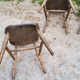 Set of 4 mountain style chairs from the 60s in beech