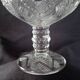 Candy box on foot in cut crystal with Art Deco geometric patterns