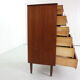 Mid-Century Modern Danish Chest of Six Drawers, Tallboy in Teak, Denmark, 1960s