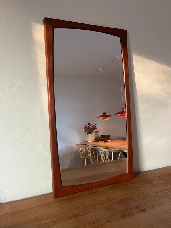 Aksel Kjersgaard model 103 mirror - Kai Kristiansen - Danish teak mirror