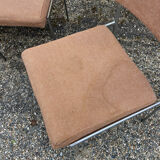 Set of 4 chromed metal chairs
