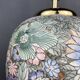 Large vintage ceramic flower table lamp, Italy, 1970s