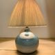 Blue ceramic ball lamp by Willy Dougoud