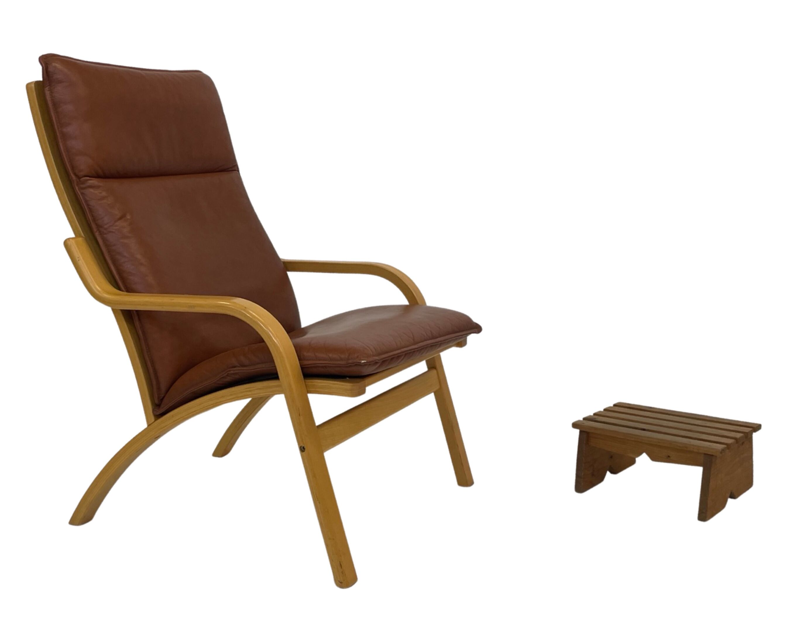 Vintage brutalist footstool minimalist design