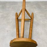 Brutalist bar stool in tripod elm