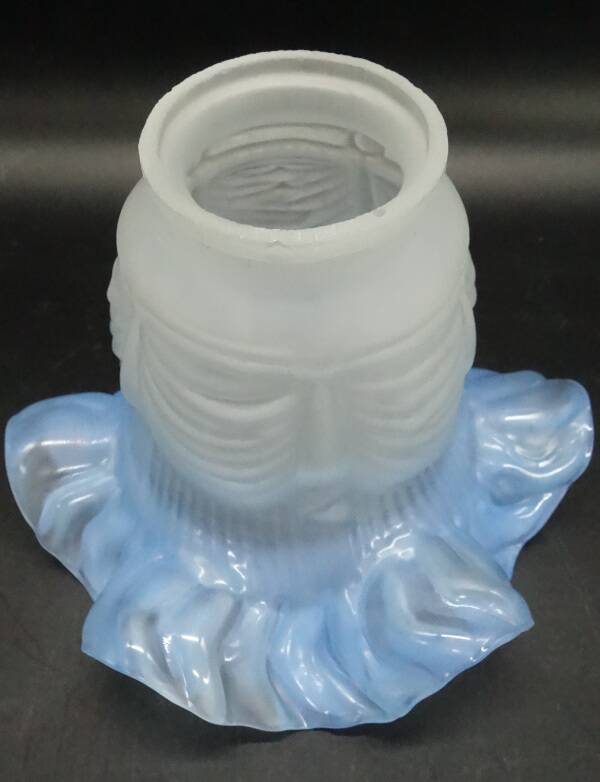 Blue draped decorative tulip - glass
