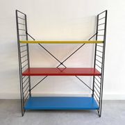 Early free standing Tomado bookshelves / shelving cabinet designed by D. De