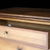 Magnificent 19th century secretary in walnut veneer.