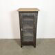 Industrial Iron Cabinet with Mesh Door, 1960s
