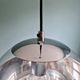 Space Age pendant light in clear glass and chrome, 70s