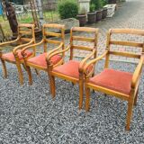 Louis Philippe style armchairs in cherry set of 4