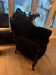 Baroque armchair in black velvet – Louis XV spirit
