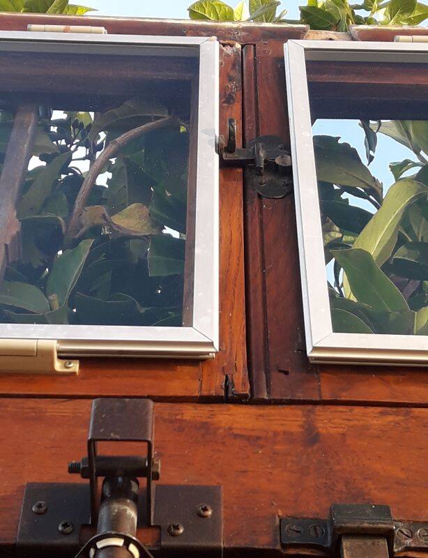 Double entrance door 227x142.2cm oak multi-point lock and frame