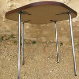 Ikea table late 20th century fusion model in dark wood and chrome legs