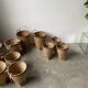 Lot of old grocery baskets