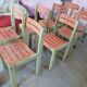 Set of 8 vintage 80s school chairs/ office