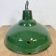 Industrial British Green Enamel Factory Pendant Lamp, 1960s