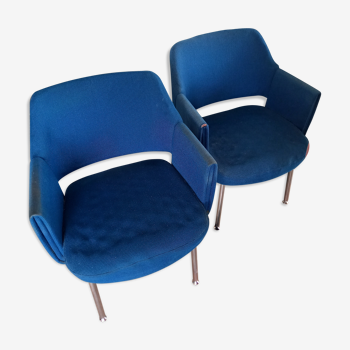 Blue armchairs