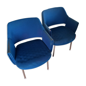 Blue armchairs