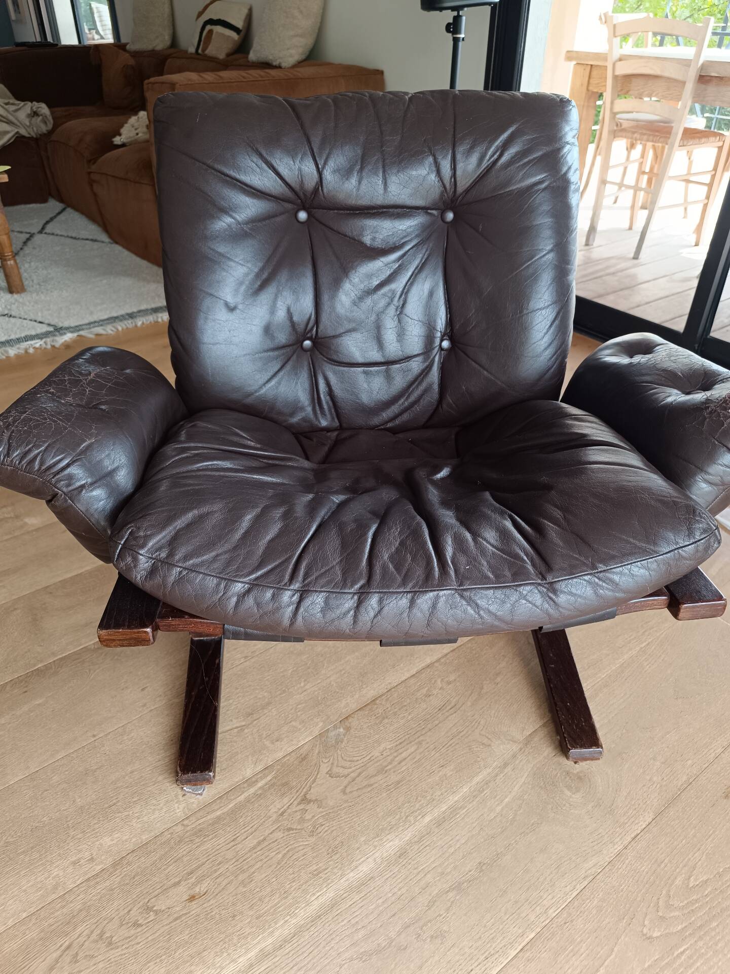 Fauteuil kengu designer elsa et nordhal solheim  pour rikken année 60