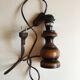 Vintage turned solid wooden lamp foot