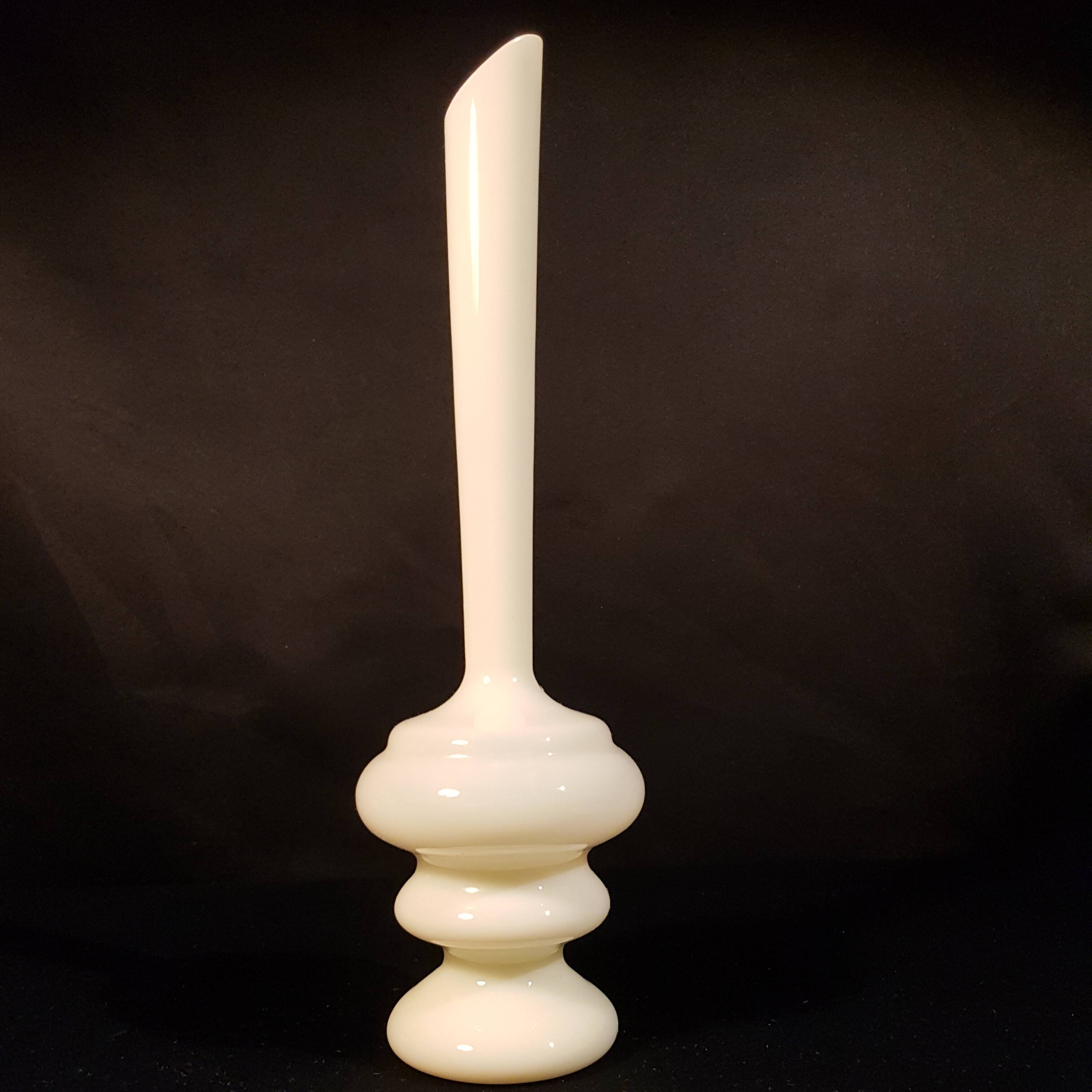 White opaline vase