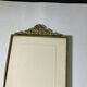 Old photo frame in golden brass floral decoration and small knot 18th With glass