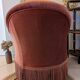 Fauteuil crapaud velours rose