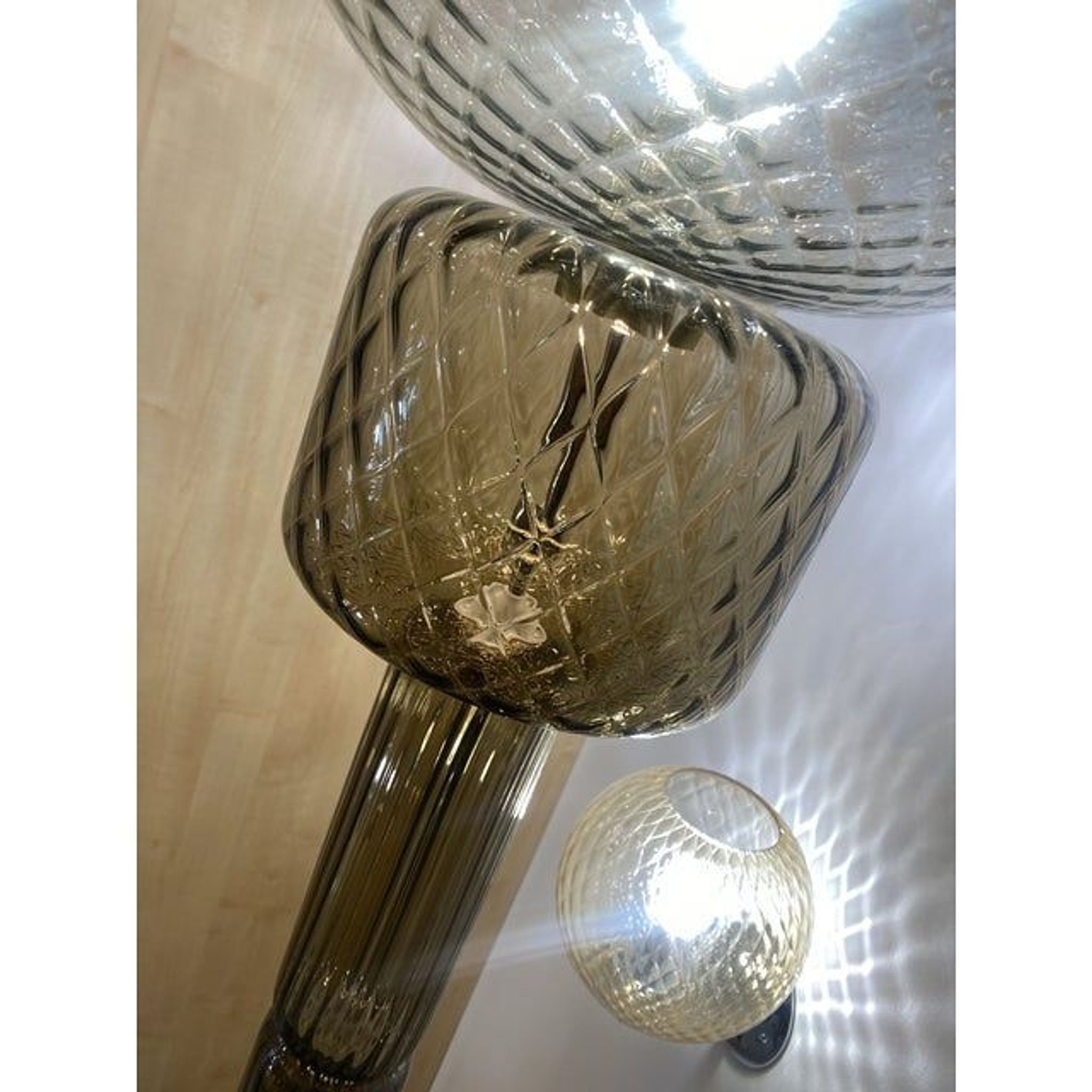 Contemporary "Ballotton" Fumè and Grey Murano Glass Floor Lamp