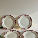 4 assiettes céranord à fleurs