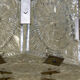 Suspension cube en verre taillé de kamenicky senov, 1970